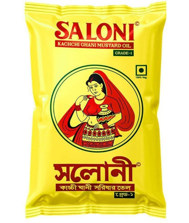 Saloni Kachi Ghani Mustard Oil 1 L (Pouch)