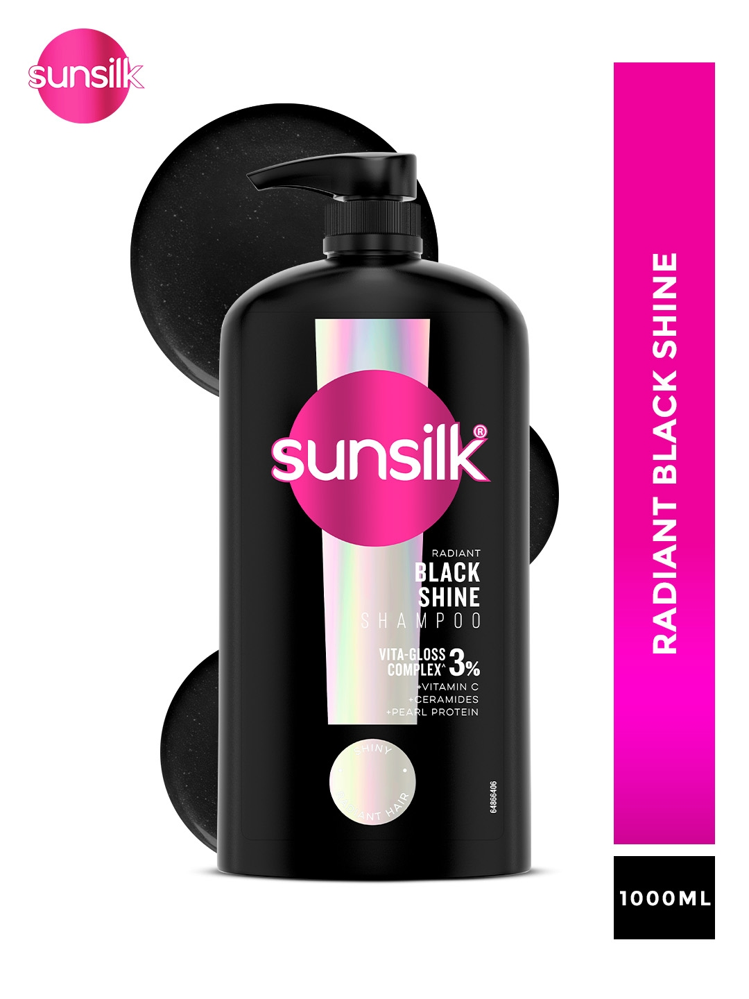 Sunsilk Stunning Black Shine Shampoo,  1L